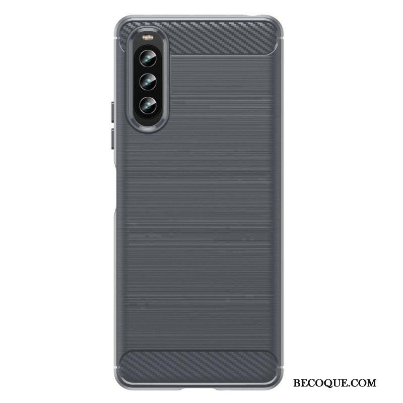 Coque Sony Xperia 10 IV Fibre Carbone Brossée