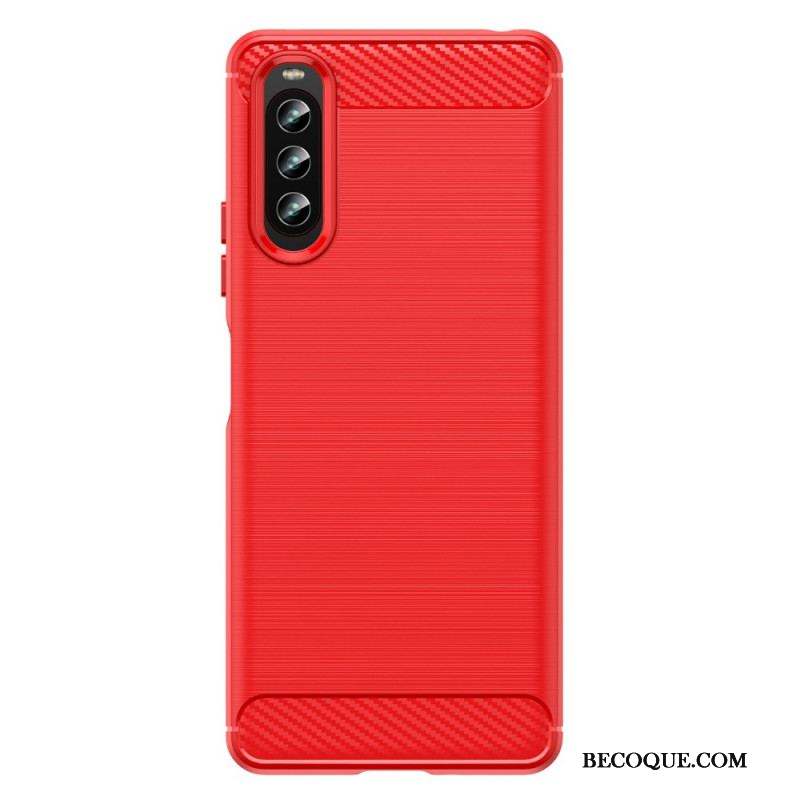 Coque Sony Xperia 10 IV Fibre Carbone Brossée