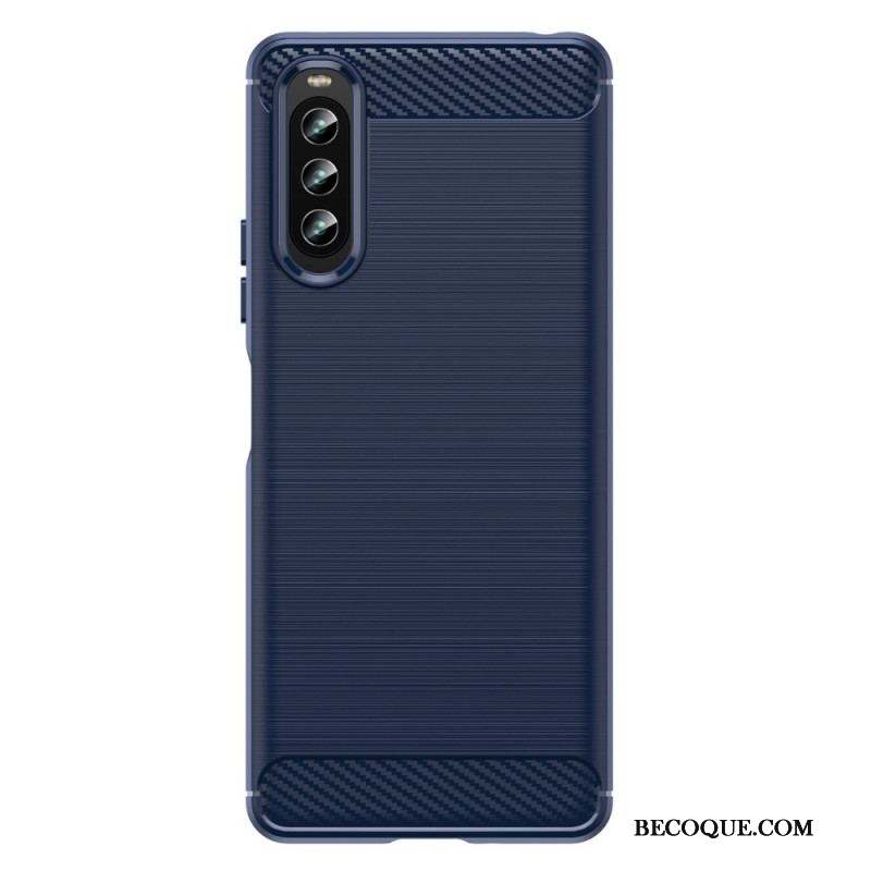 Coque Sony Xperia 10 IV Fibre Carbone Brossée