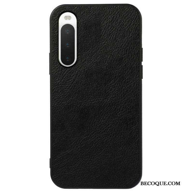 Coque Sony Xperia 10 IV Style Cuir Litchi