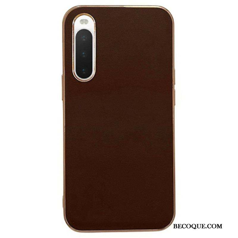 Coque Sony Xperia 10 IV Vrai Cuir