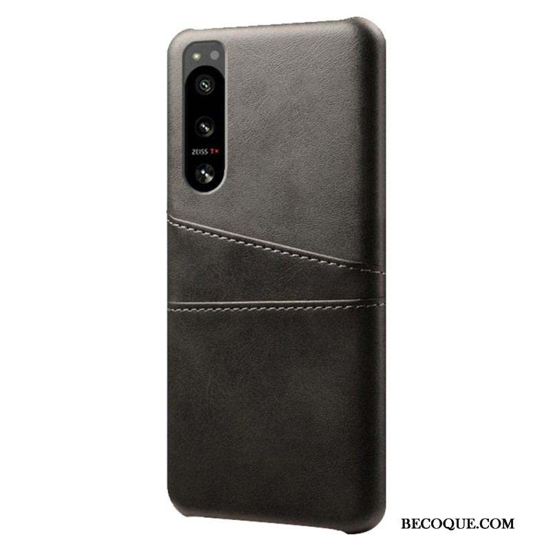 Coque Sony Xperia 5 IV Effet Cuir Porte-Cartes