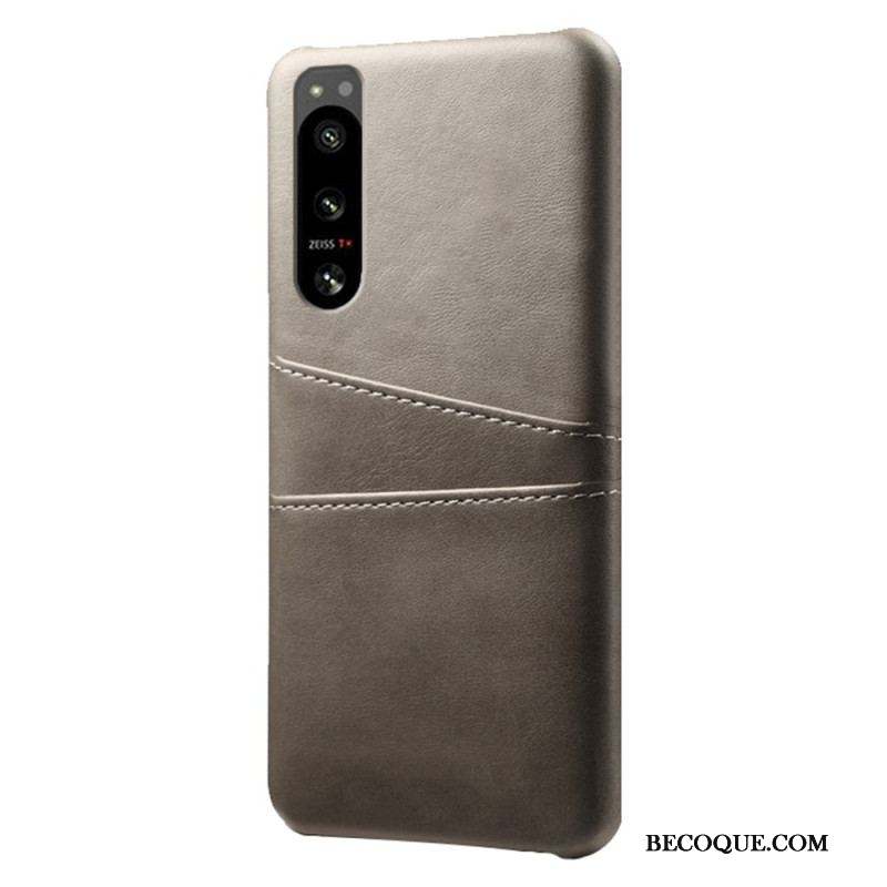 Coque Sony Xperia 5 IV Effet Cuir Porte-Cartes