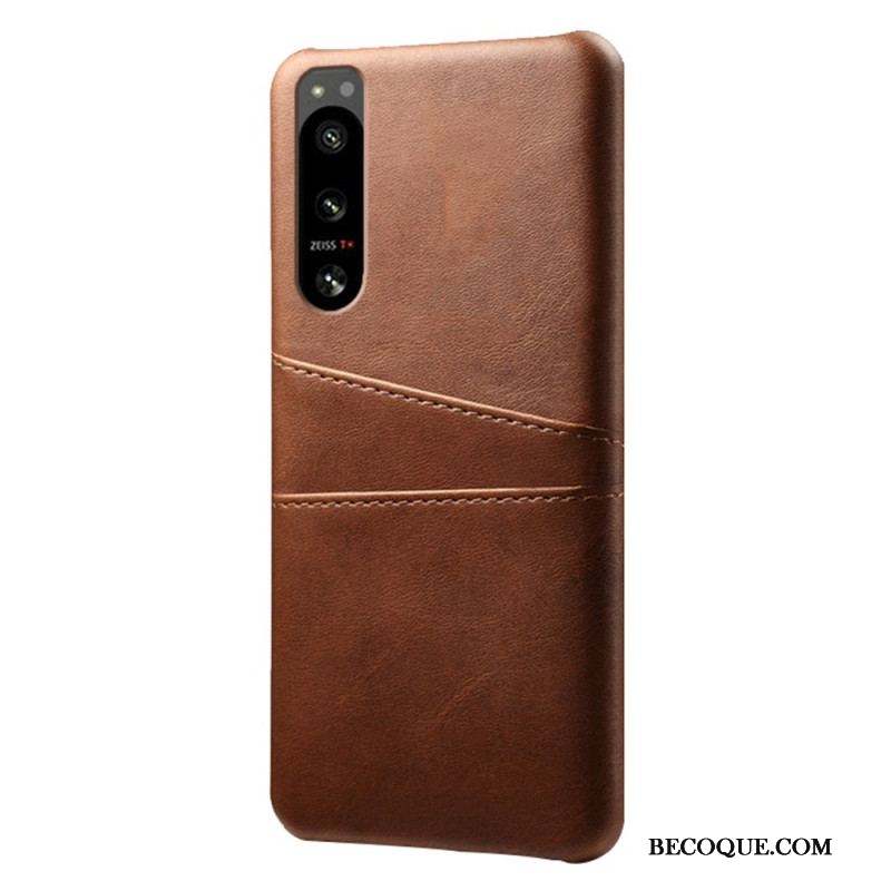 Coque Sony Xperia 5 IV Effet Cuir Porte-Cartes