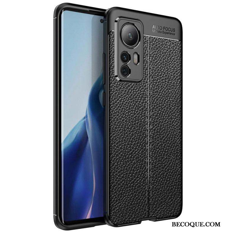 Coque  Xiaomi 12 / 12X Effet Cuir Litchi Double Line