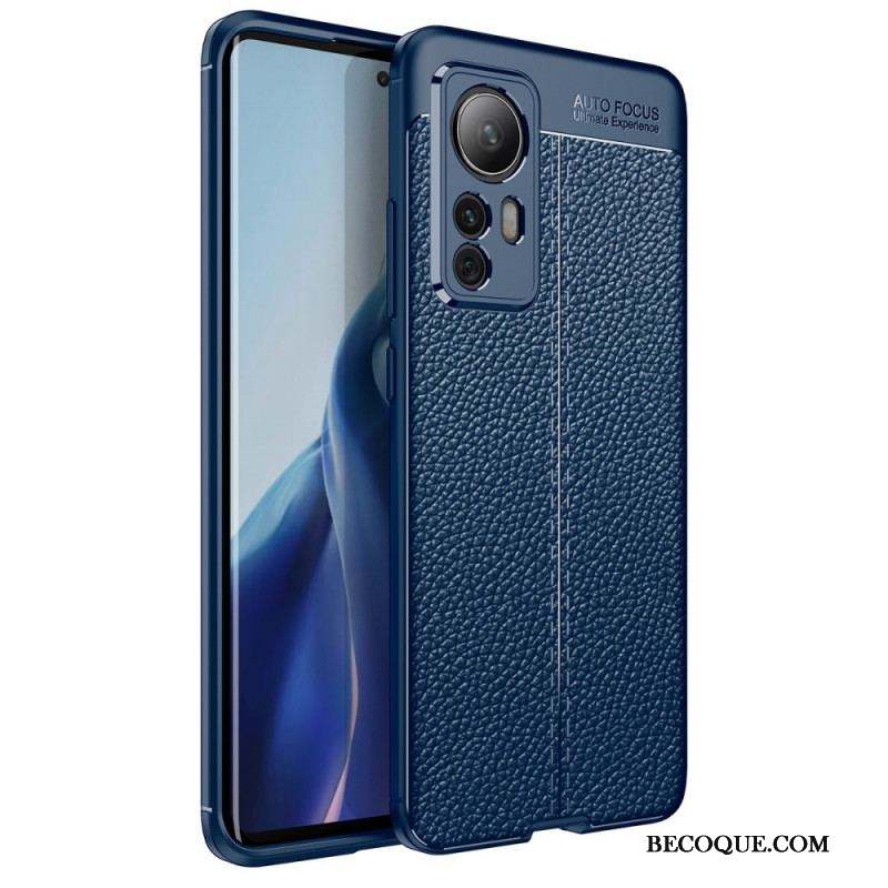 Coque  Xiaomi 12 / 12X Effet Cuir Litchi Double Line