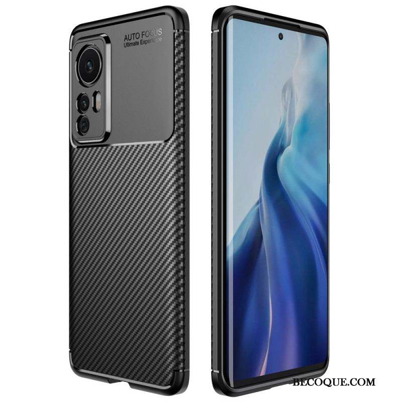 Coque  Xiaomi 12 / 12X Flexible Texture Fibre Carbone