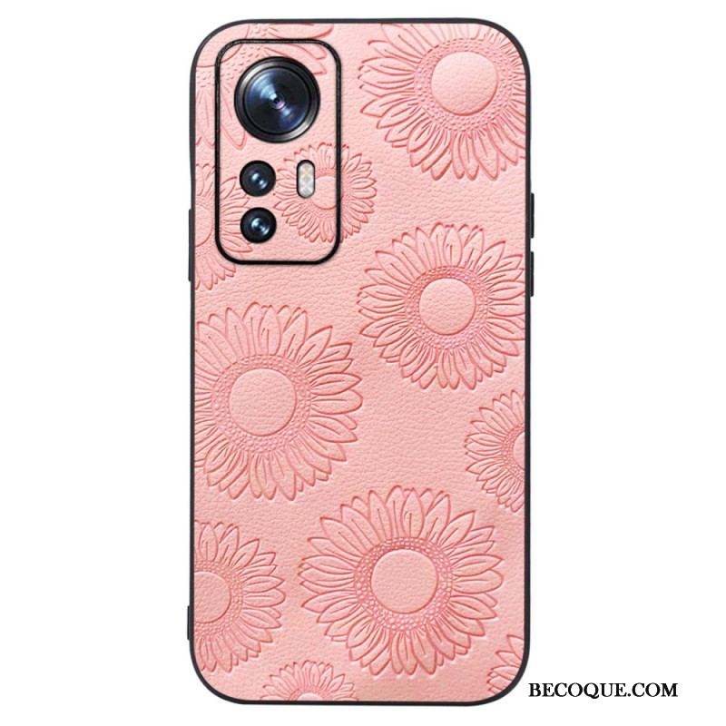 Coque Xiaomi 12 / 12X Simili Cuir Tournesols