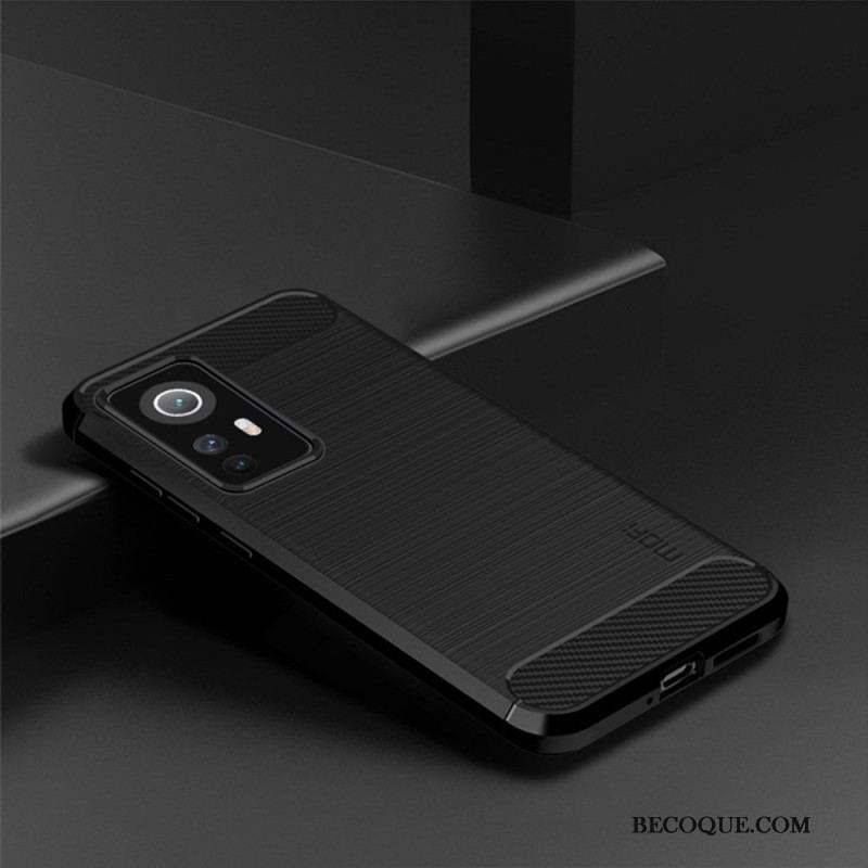 Coque Xiaomi 12 Lite Fibre Carbone Brossée MOFI