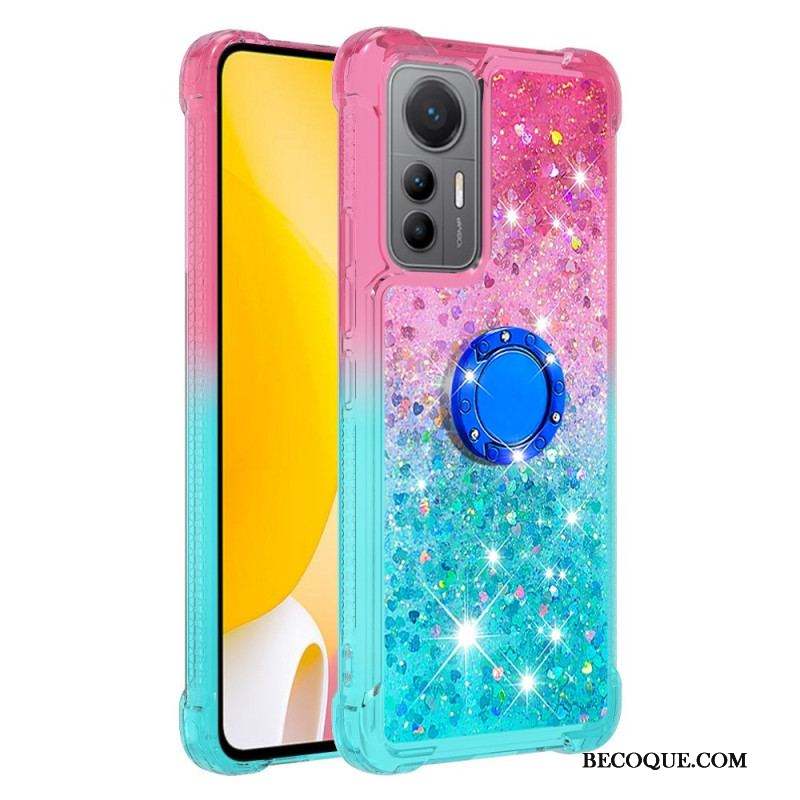 Coque Xiaomi 12 Lite Paillettes Anneau-Support