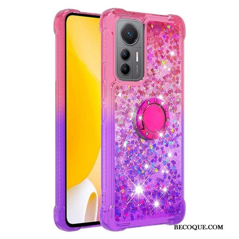 Coque Xiaomi 12 Lite Paillettes Anneau-Support