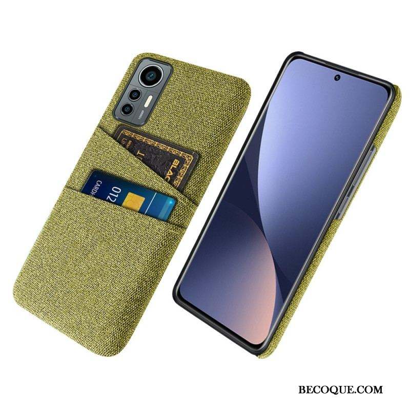 Coque Xiaomi 12 Lite Tissu Porte-Cartes