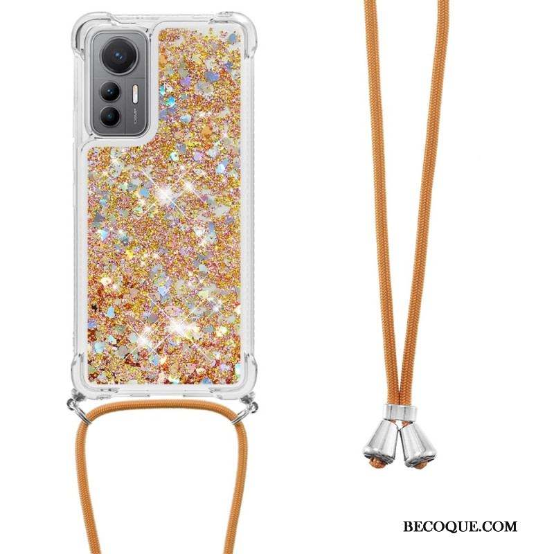 Coque Xiaomi 12 Lite à Cordon Paillettes Design