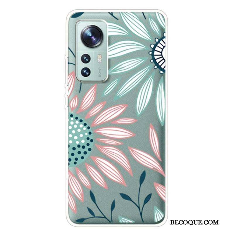 Coque Xiaomi 12 Pro Silicone Fleur