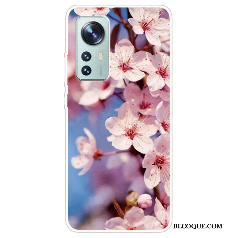 Coque Xiaomi 12 Pro Silicone Florale