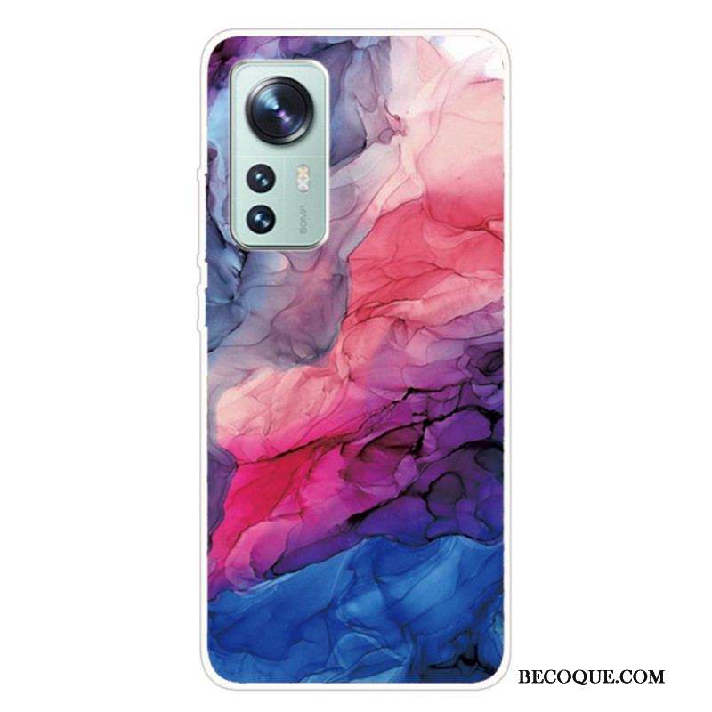 Coque Xiaomi 12 Pro Silicone Marbre Aquarelle