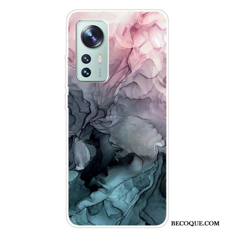 Coque Xiaomi 12 Pro Silicone Marbre Aquarelle