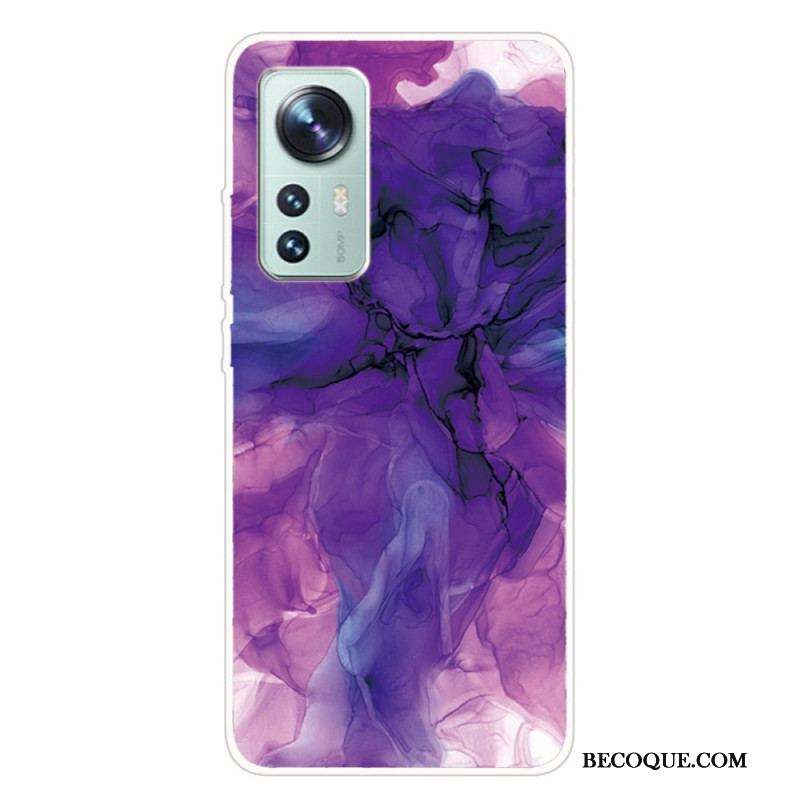 Coque Xiaomi 12 Pro Silicone Marbre Aquarelle