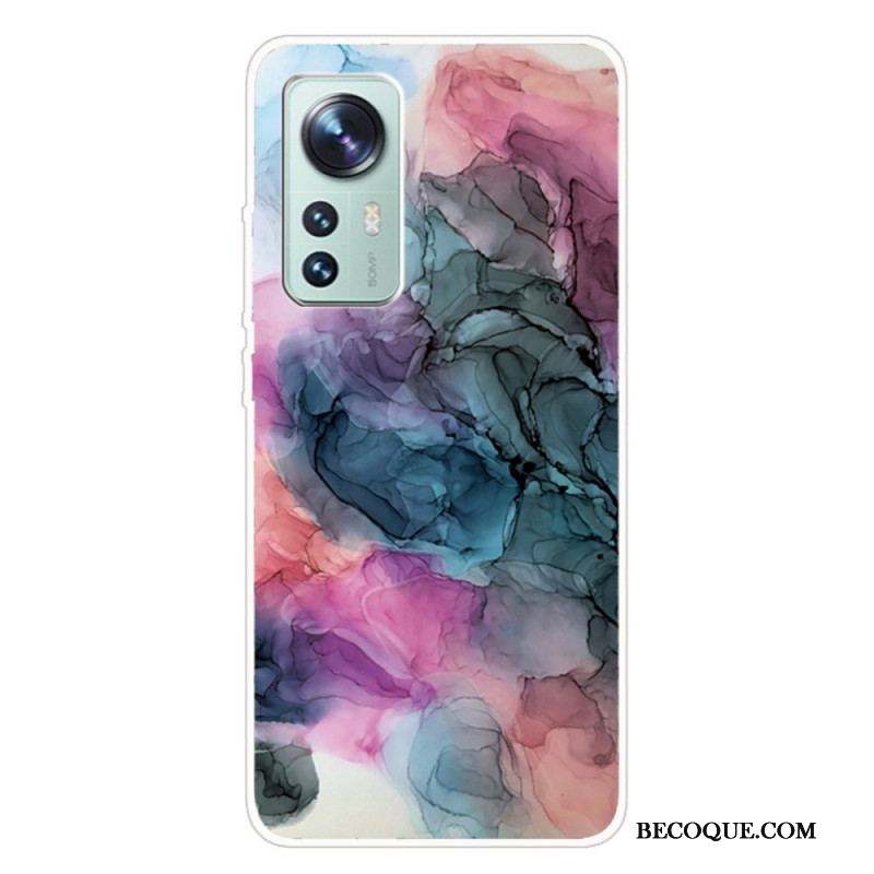 Coque Xiaomi 12 Pro Silicone Marbre Aquarelle