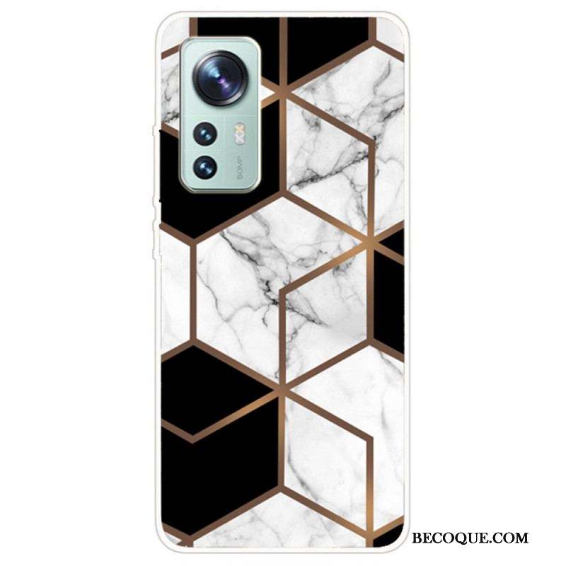 Coque Xiaomi 12 Pro Silicone Marbre Coloré