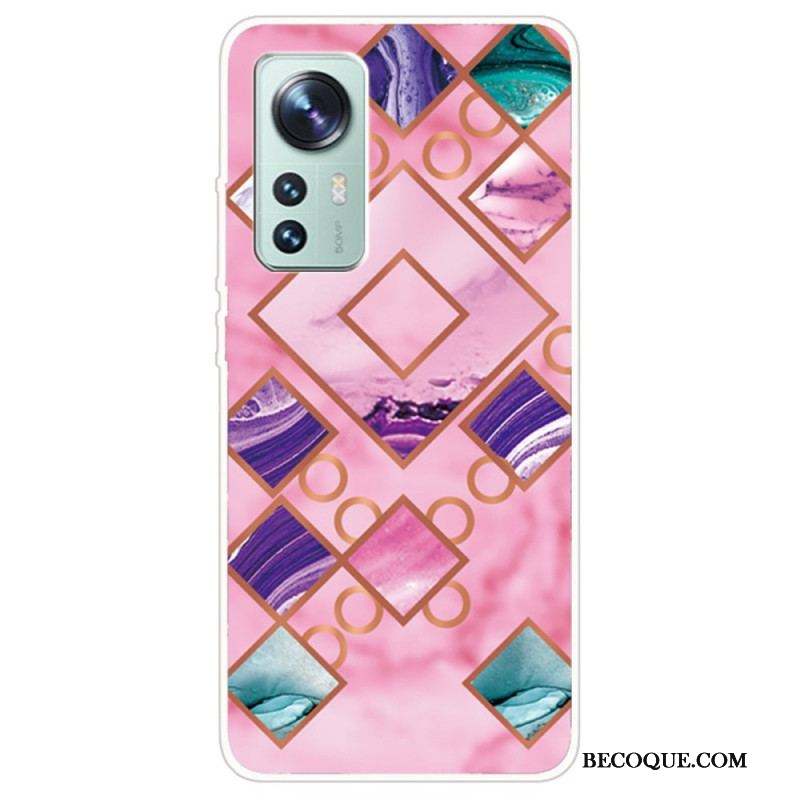 Coque Xiaomi 12 Pro Silicone Marbre Coloré