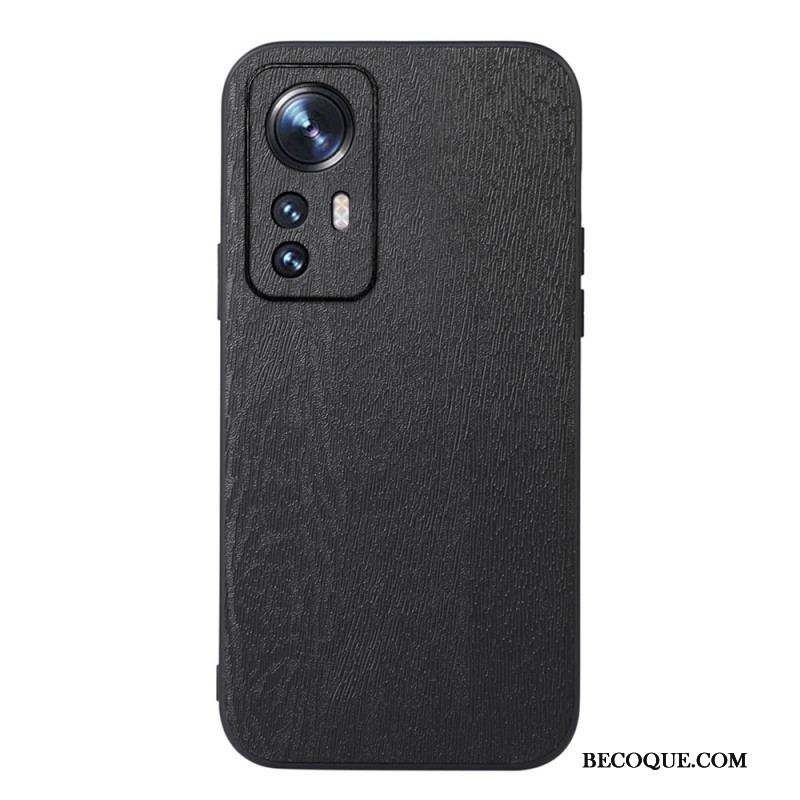 Coque Xiaomi 12 Pro Style Cuir Effet Bois