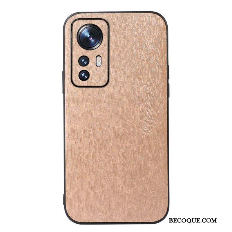 Coque Xiaomi 12 Pro Style Cuir Effet Bois