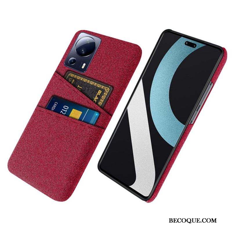 Coque Xiaomi 13 Lite Tissu avec Porte-Cartes