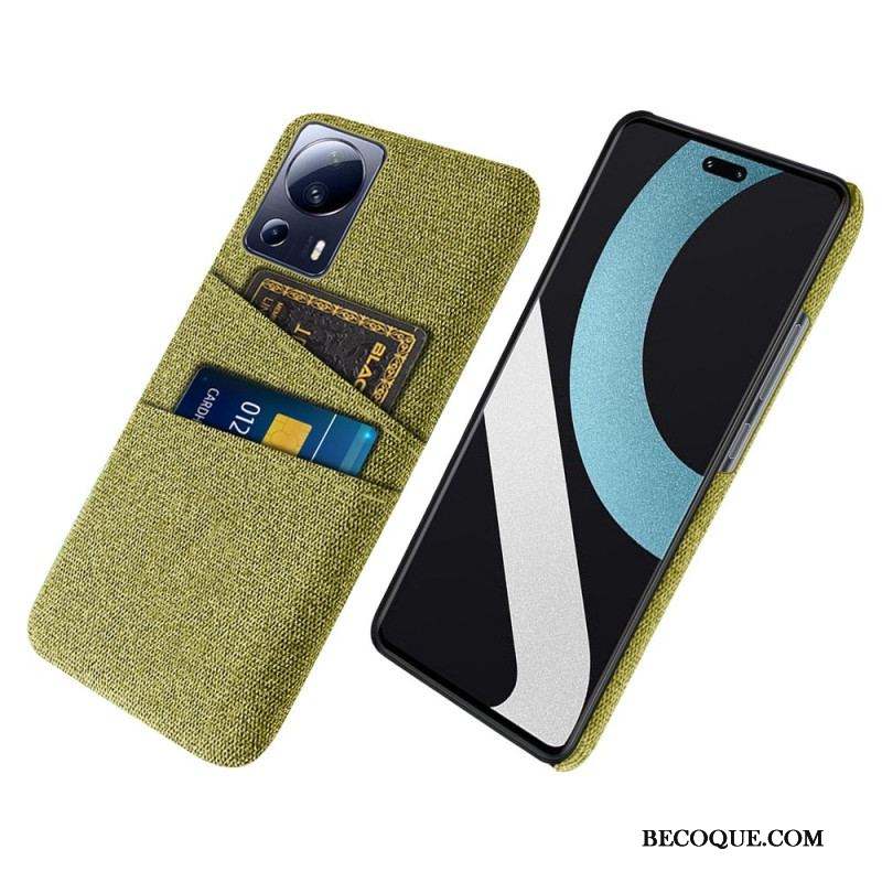 Coque Xiaomi 13 Lite Tissu avec Porte-Cartes