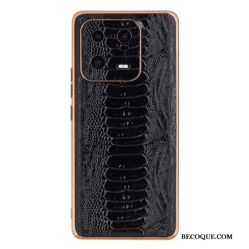 Coque Xiaomi 13 Pro Cuir Véritable Style Crocodile