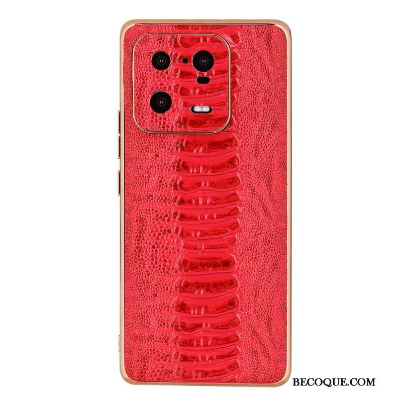 Coque Xiaomi 13 Pro Cuir Véritable Style Crocodile