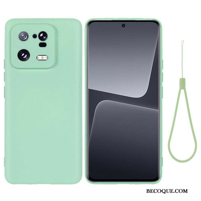 Coque Xiaomi 13 Pro Silicone Liquide avec Lanière