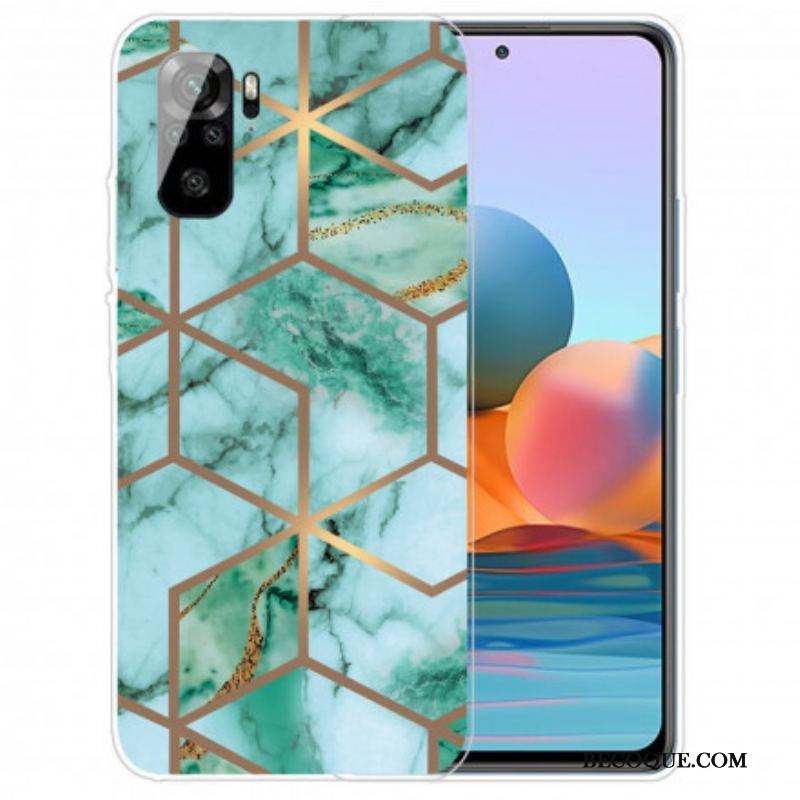 Coque Xiaomi Redmi Note 10/10S/Poco M5s Marbre Géométrie Intense