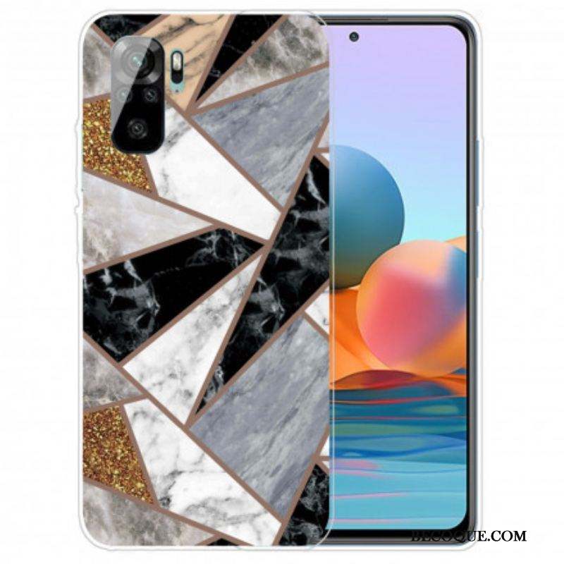 Coque Xiaomi Redmi Note 10/10S/Poco M5s Marbre Géométrie Intense