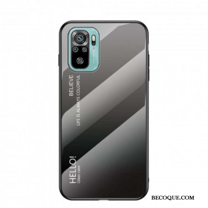 Coque Xiaomi Redmi Note 10/10S/Poco M5s Verre Trempé Hello