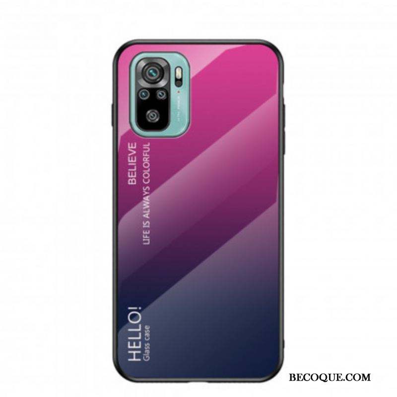 Coque Xiaomi Redmi Note 10/10S/Poco M5s Verre Trempé Hello