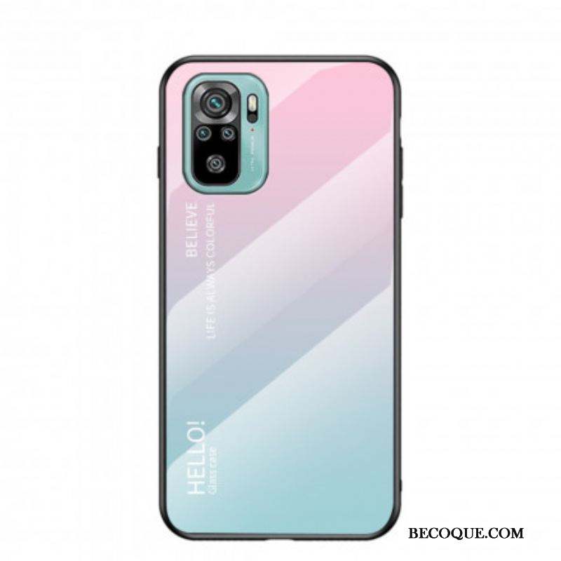 Coque Xiaomi Redmi Note 10/10S/Poco M5s Verre Trempé Hello