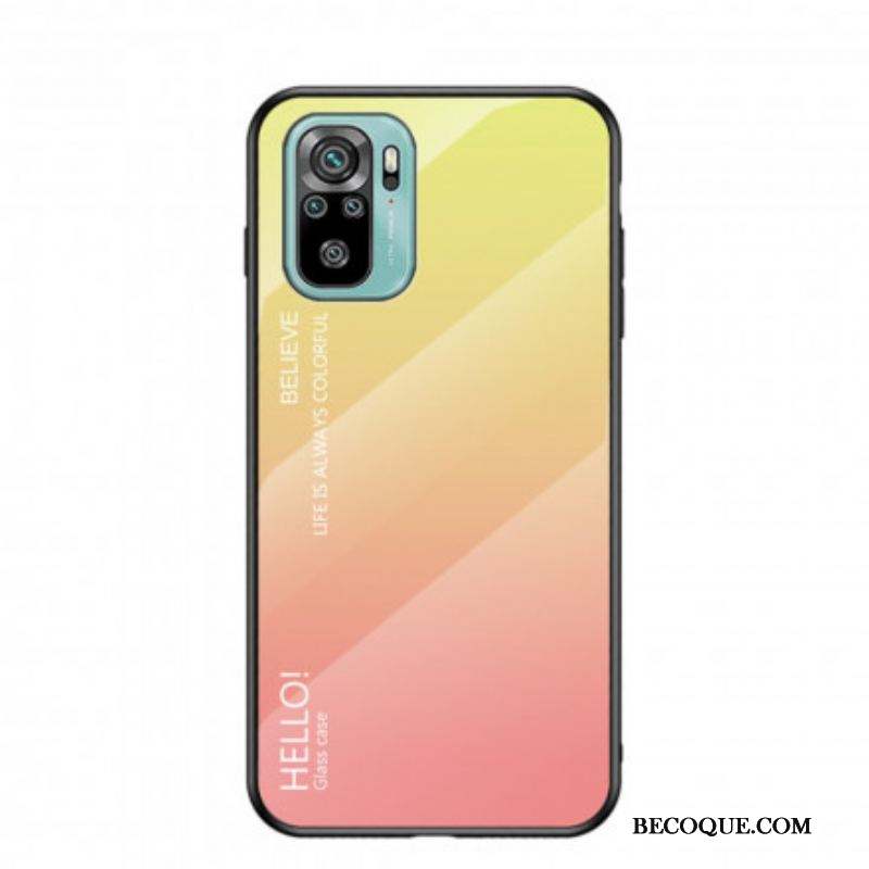 Coque Xiaomi Redmi Note 10/10S/Poco M5s Verre Trempé Hello