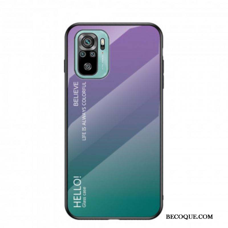 Coque Xiaomi Redmi Note 10/10S/Poco M5s Verre Trempé Hello