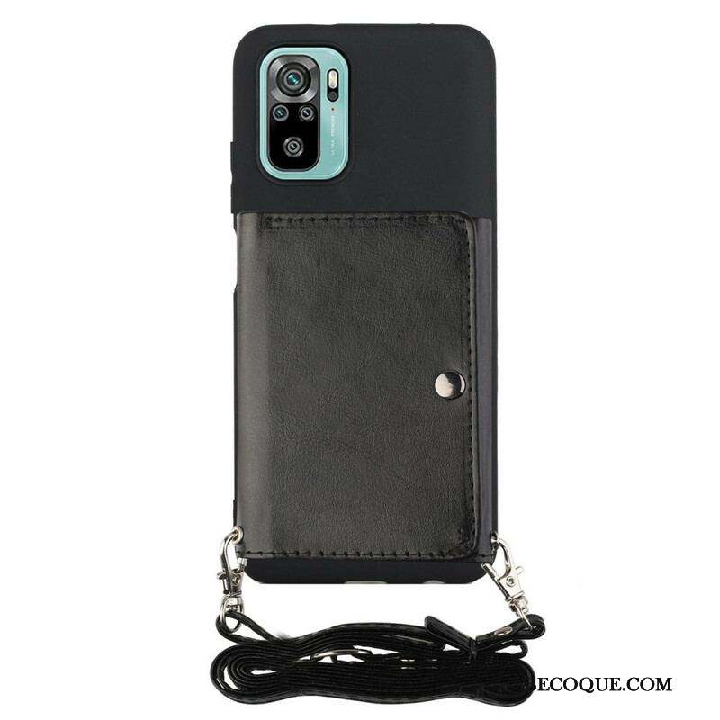 Coque Xiaomi Redmi Note 10/10S/Poco M5s à Bandoulière Porte-cartes