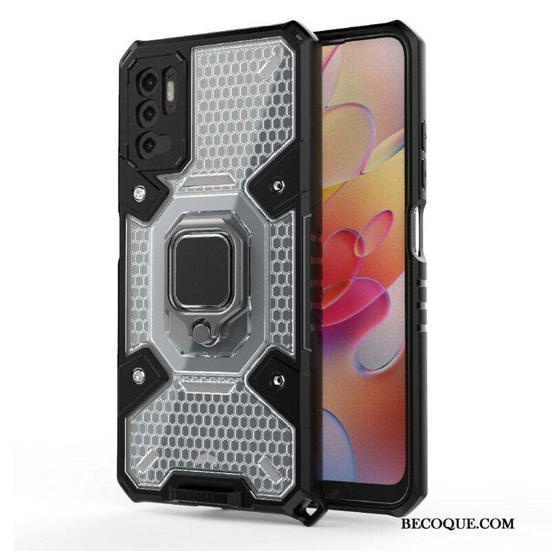 Coque Xiaomi Redmi Note 10 5G / Poco M3 Pro 5G Nid d'Abeille avec Anneau