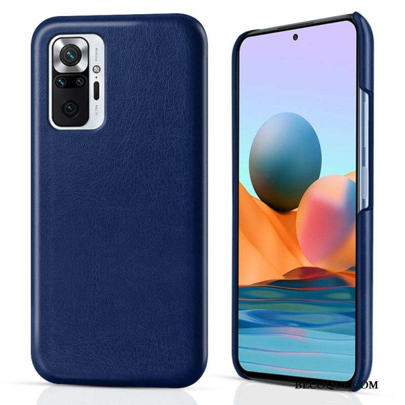 Coque Xiaomi Redmi Note 10 Pro Effet Cuir KSQ