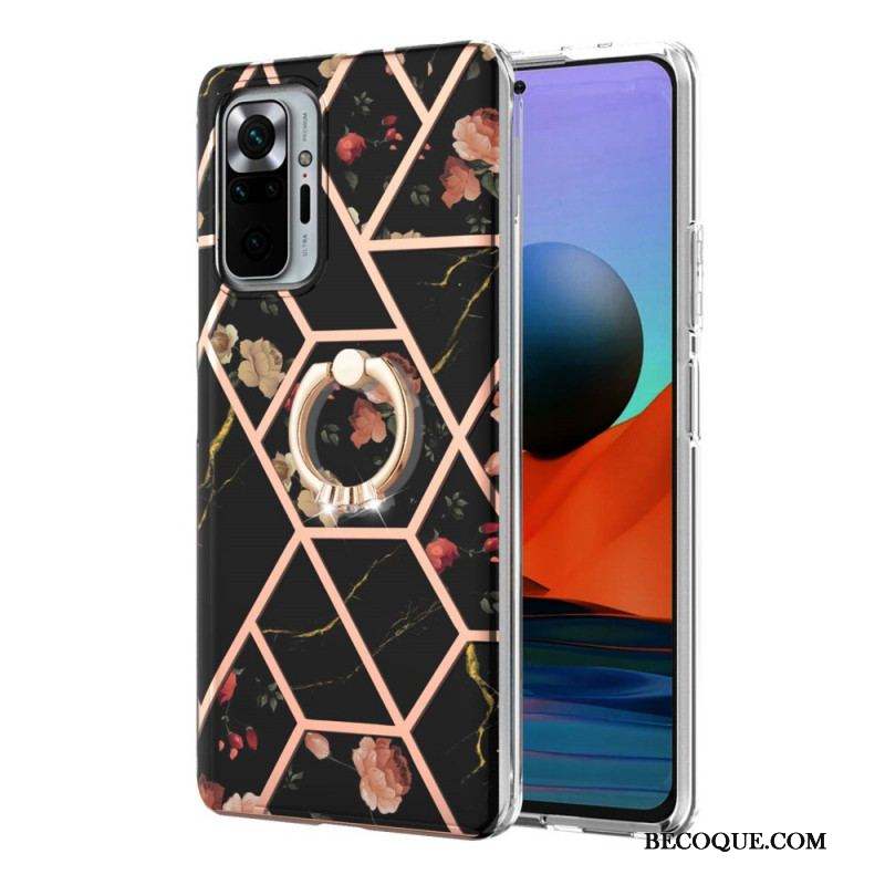 Coque Xiaomi Redmi Note 10 Pro Fleurs Anneau-Support