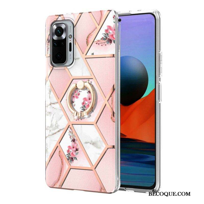 Coque Xiaomi Redmi Note 10 Pro Fleurs Anneau-Support