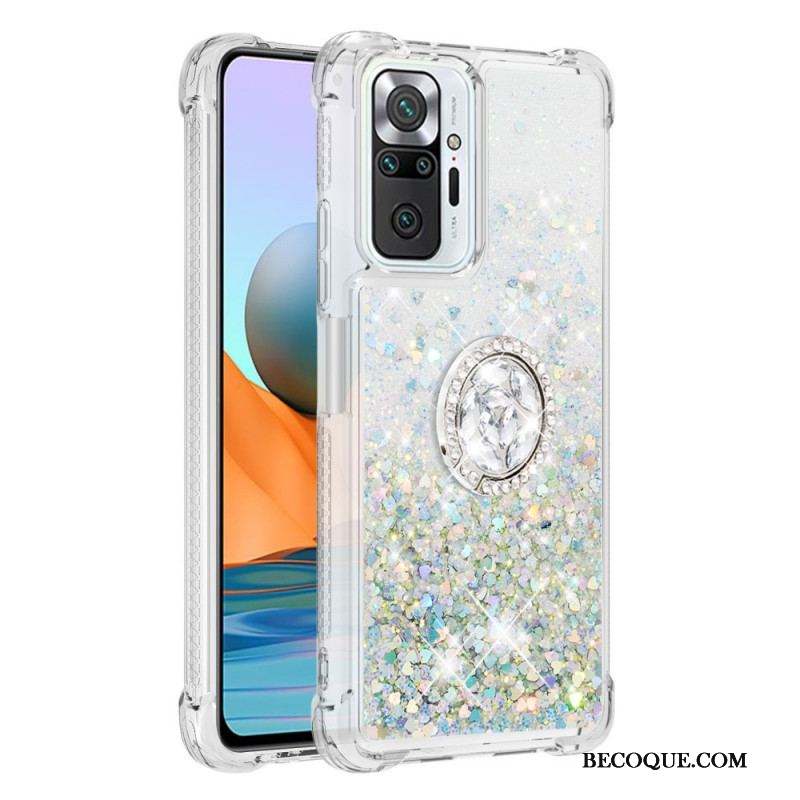 Coque Xiaomi Redmi Note 10 Pro Paillettes avec Anneau-Support