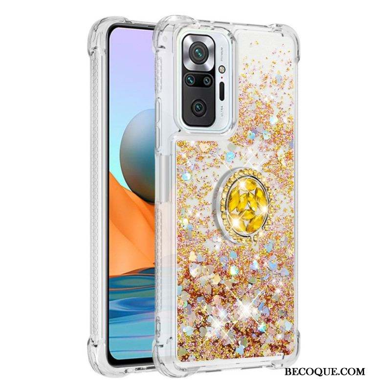 Coque Xiaomi Redmi Note 10 Pro Paillettes avec Anneau-Support