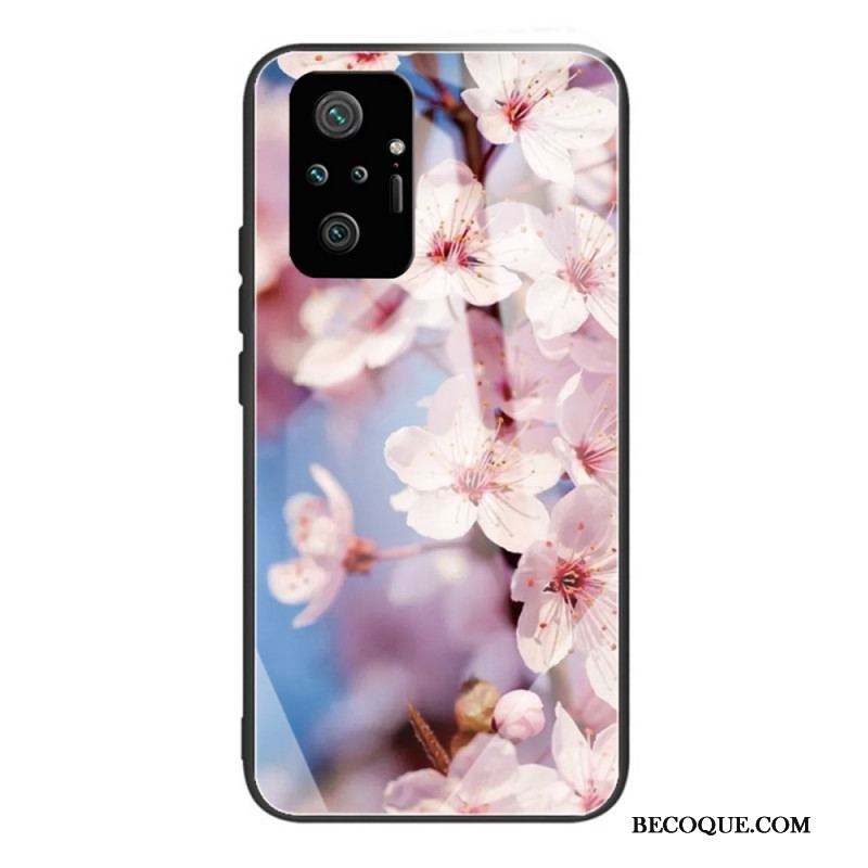 Coque Xiaomi Redmi Note 10 Pro Verre Trempé Fleurs Réalistes