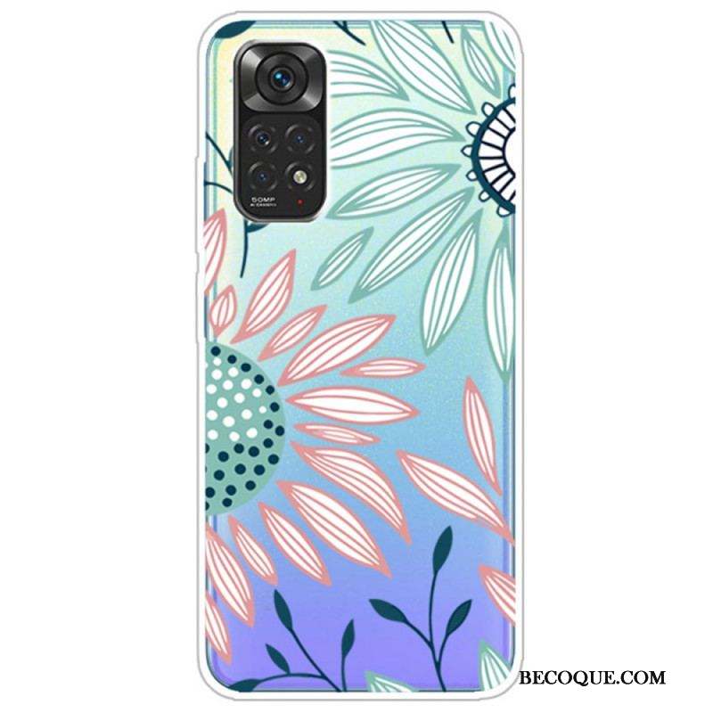 Coque Xiaomi Redmi Note 11 / 11s Transparente Fleur