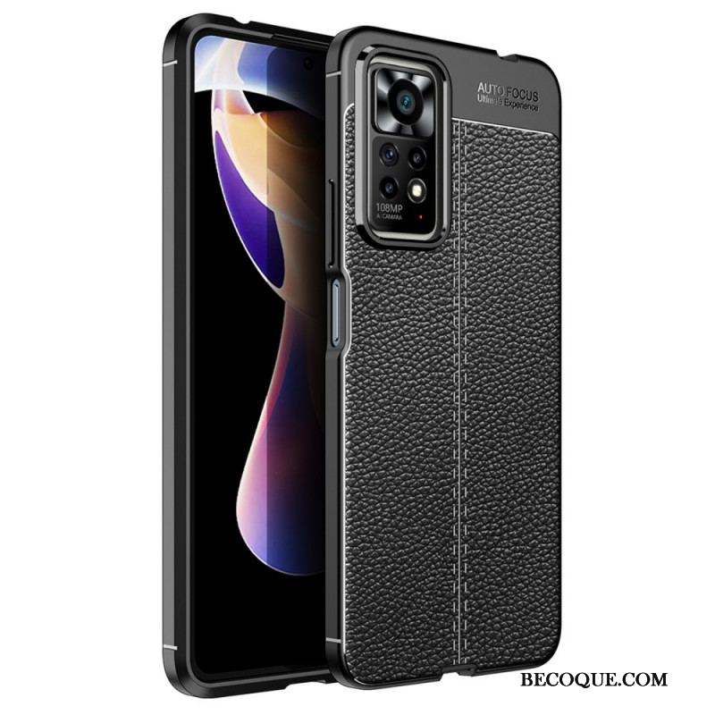 Coque Xiaomi Redmi Note 11 Pro / Note 11 Pro 5G Effet Cuir Litchi Double Line