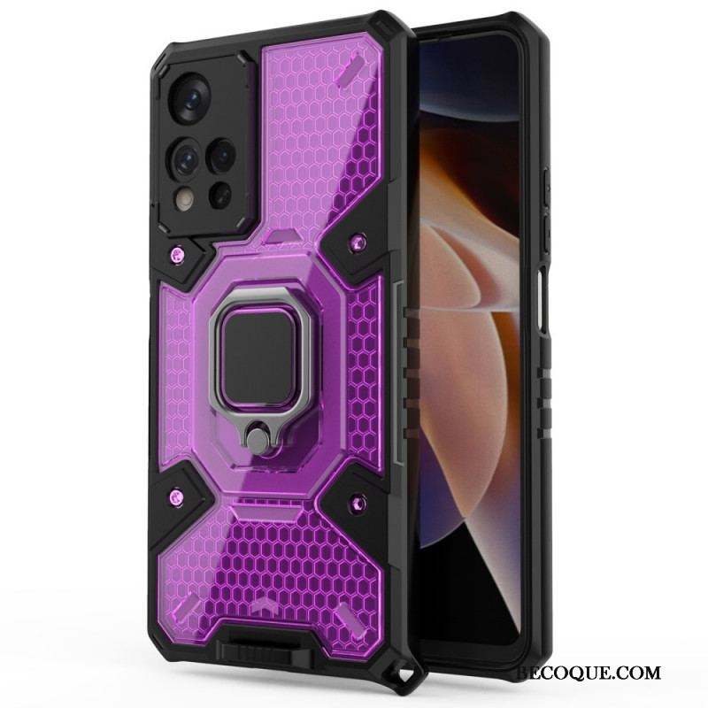 Coque Xiaomi Redmi Note 11 Pro Plus 5G Nid d'Abeille avec Anneau